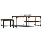 vidaXL Tables basses gigognes 2 Pièces chêne marron bois d'ingénierie