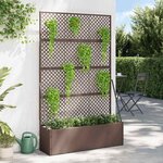 vidaXL Jardinière Marron 105 x 30 x 170 cm Métal