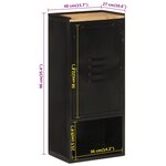 vidaXL Armoire de salle de bain 40x27x90 cm fer et bois de manguier