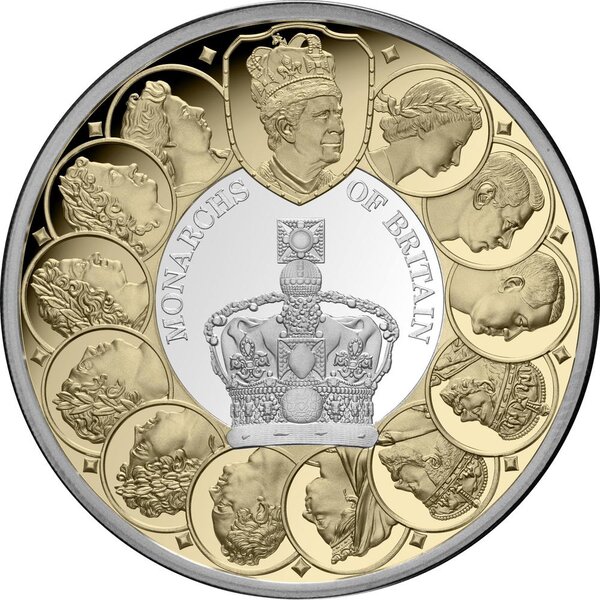 Pièce de monnaie en Argent 1 Dollar g 31.1 (1 oz) Millésime 2025 MONARCHS OF BRITAIN
