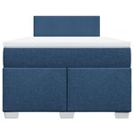 vidaXL Sommier à lattes de lit avec matelas Bleu 120x200 cm Tissu