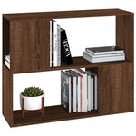 vidaXL Bibliothèque/Séparateur de pièce Chêne marron 80x24x63 cm
