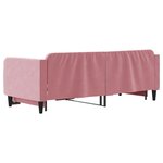 vidaXL Lit de jour avec gigogne sans matelas rose 90x200 cm