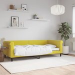 vidaXL Lit de repos sans matelas jaune 90x200 cm velours