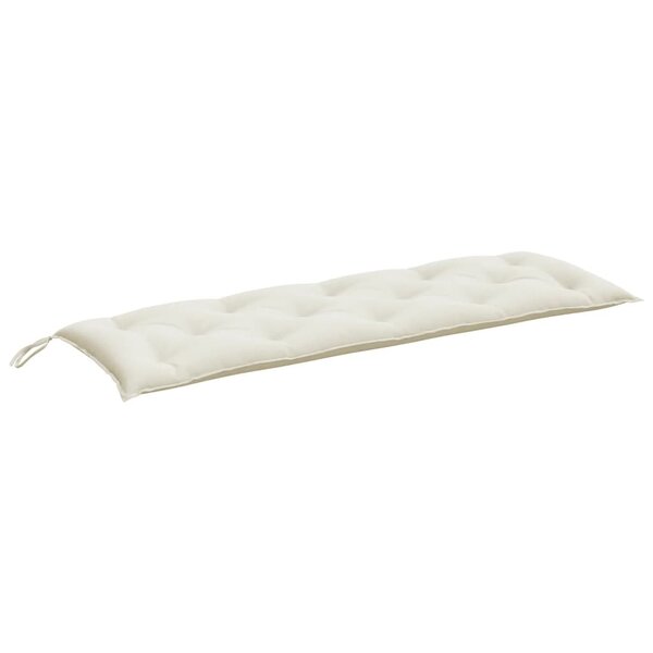 vidaXL Coussin de banc de jardin crème mélangé 150x50x7 cm tissu