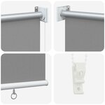 vidaXL Store roulant extérieur protection UV Gris clair Polyester