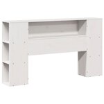 vidaXL Lit bibliothèque sans matelas blanc 120x190 cm bois pin massif