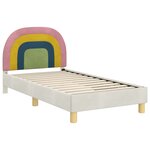 vidaXL Cadre de lit pour enfants avec tête de lit Crème 80 x 160 cm