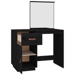 vidaXL Coiffeuse Noir 95x50x134 cm Bois de pin massif