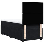 vidaXL Sommier à lattes de lit avec matelas Noir 90x200 cm Velours