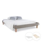 Lit capitonné avec matelas et sommier 120x200