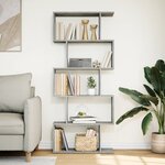 vidaXL Étagère séparatrice de pièce à 5 niveaux gris béton 70x24x161cm