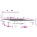 vidaXL Cadre de lit sans matelas chêne sonoma 120x200 cm