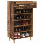 vidaXL Cabinet à chaussures avec tiroir Bois ancien 60 x 35 x 105 cm