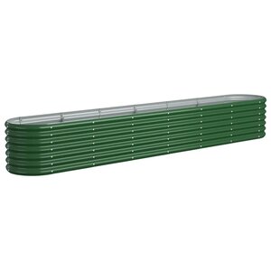 vidaXL Lit surélevé de jardin Acier galvanisé 260x40x36 cm Vert