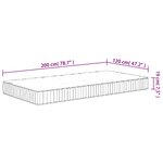 vidaXL Matelas à ressorts ensachés moyen 120x200 cm