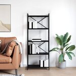 vidaXL Étagère Chêne noir 60 x 30 x 155 cm Bois d'ingénierie