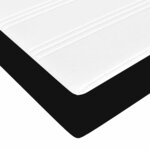 vidaXL Cadre de lit avec matelas Noir 90 x 200 cm tissu