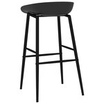 vidaXL Chaises de bar lot de 4 noir