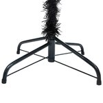 vidaXL Arbre de Noël artificiel pré-éclairé et boules noir 210 cm PVC
