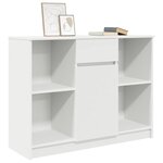 vidaXL Buffet avec tiroir blanc 101x35x76 cm bois d'ingénierie