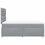 vidaXL Sommier à lattes de lit avec matelas Gris clair 120x200cm Tissu