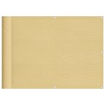 vidaXL Écran de balcon sable 75x700 cm 100  polyester oxford