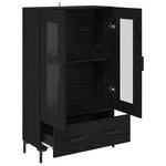 vidaXL Haut Armoire Chêne noir 69 5 x 31 x 115 cm Bois d'ingénierie