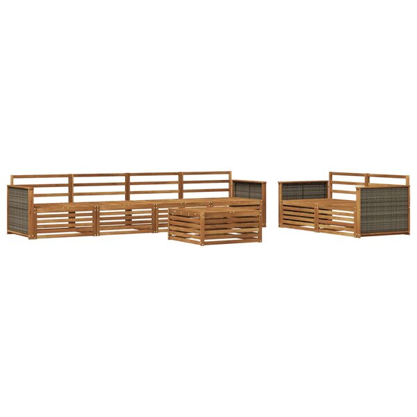 vidaXL Ensemble de canapés d'extérieur 7 pc Naturel