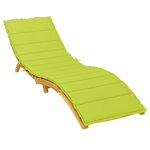 vidaXL Coussin de chaise longue vert vif 200x70x3 cm tissu oxford