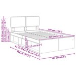 vidaXL Cadre de lit Chêne fumé 120 x 190 cm Pin massif
