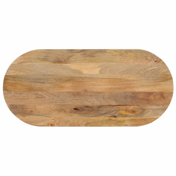 vidaXL Dessus de table 140x50x2 5 cm ovale bois massif de manguier
