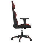 vidaXL Chaise de jeu Noir et rouge bordeaux Similicuir