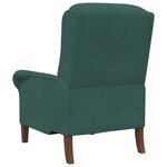 vidaXL fauteuil Vert foncé 76 x 94 x 102 cm Velours