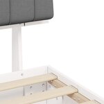 vidaXL Cadre de lit avec tête de lit rembourrée Gris clair 80 x 200 cm