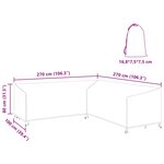 vidaXL Housse pour mobilier d'extérieur 270 x 270 x 80 cm