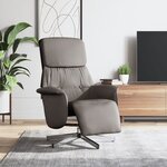 vidaXL Fauteuil inclinable avec repose-pieds taupe tissu