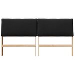 vidaXL Tête de lit capitonnée Noir 180 cm Pin massif