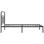 vidaXL Cadre de lit métal sans matelas avec tête de lit noir 107x203cm