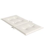 vidaXL Coussins de chaise à dossier bas lot de 4 crème mélangé tissu