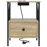 vidaXL Cabinet de chevet avec tiroir Chêne Sonoma 41 5 x 40 5 x 55 cm