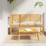 vidaXL Coussin pour assise de palette 4 Pièces Beige 40 x 40 x 8 cm