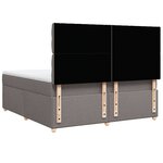 vidaXL Sommier à lattes de lit avec matelas Taupe 180x200 cm Tissu