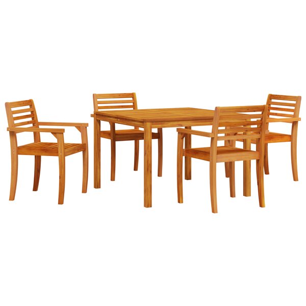 Ensemble de jardin 5 pièces en bois d'acacia
