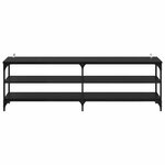 vidaXL Meuble TV Chêne noir 160 x 30 x 50 cm Bois d'ingénierie et fer
