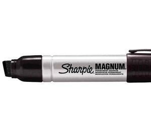 Marqueur permanent METAL MAGNUM, pointe biseautée, noir SHARPIE