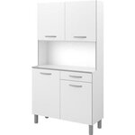 Buffet de cuisine - Blanc - 4 portes - 101 cm