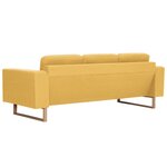 vidaXL Ensemble de canapé 2 Pièces tissu jaune