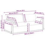 vidaXL Canapé Taupe 158 x 78 x 80 cm tissu