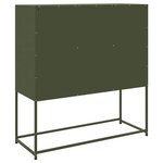 vidaXL Buffet haut vert olive 100 5x39x107 cm acier